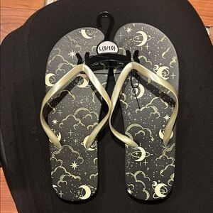 Kids Flip Flops with Celestial Design